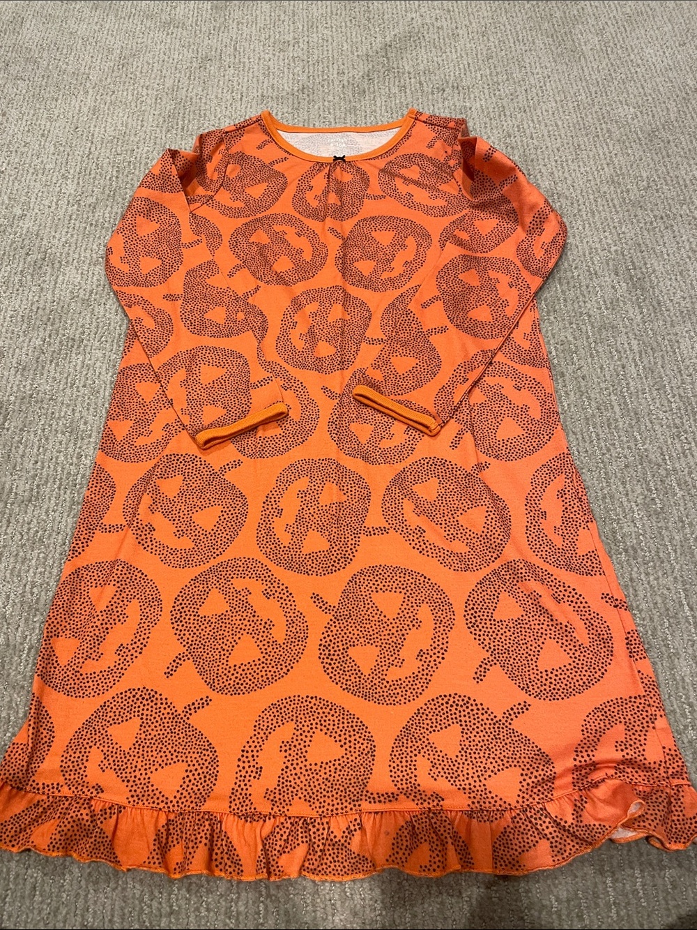 Carter's Orange Pumpkin Print Girls' Nightgown